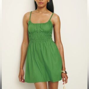 REFORMATION Green Kathleen Dress S NWT